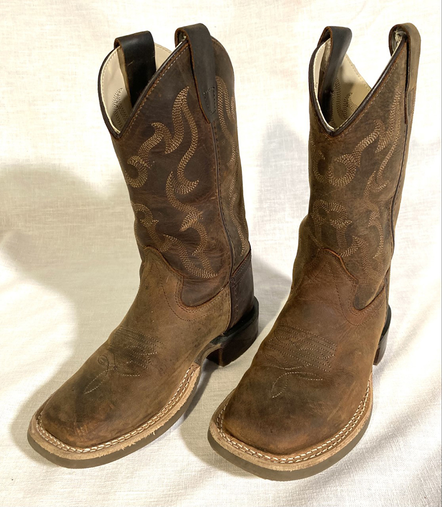 Boys’ leather boots from The Boot Barn, size 12–worn only a few hours at a wedding