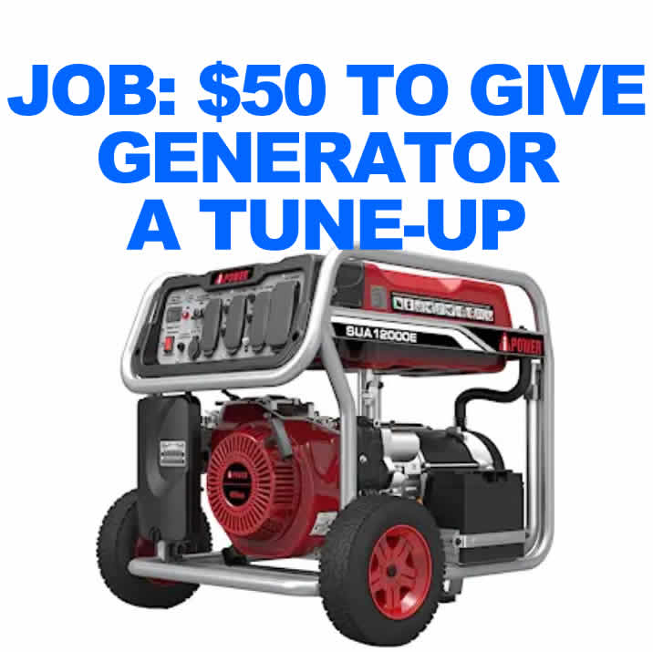Job: $50 to Tune-Up a Generator
