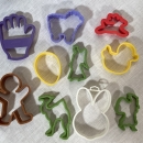 Variety 24 of cookie cutters–10 plastic and 14 metal– $1 each OR ALL 24 cutters for $20