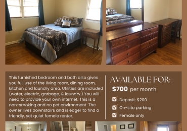 ROOM FOR RENT NEAR BJU
