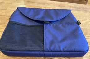 ONLY $12! NEW! L.L. Bean blue polyester/canvas padded travel laptop case, 12″ x 15″